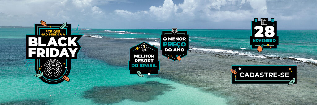 banner promoção Black Friday no Japaratinga Resort