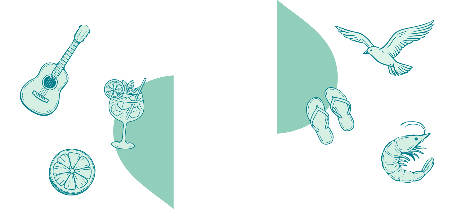 imagem com elementos de verao